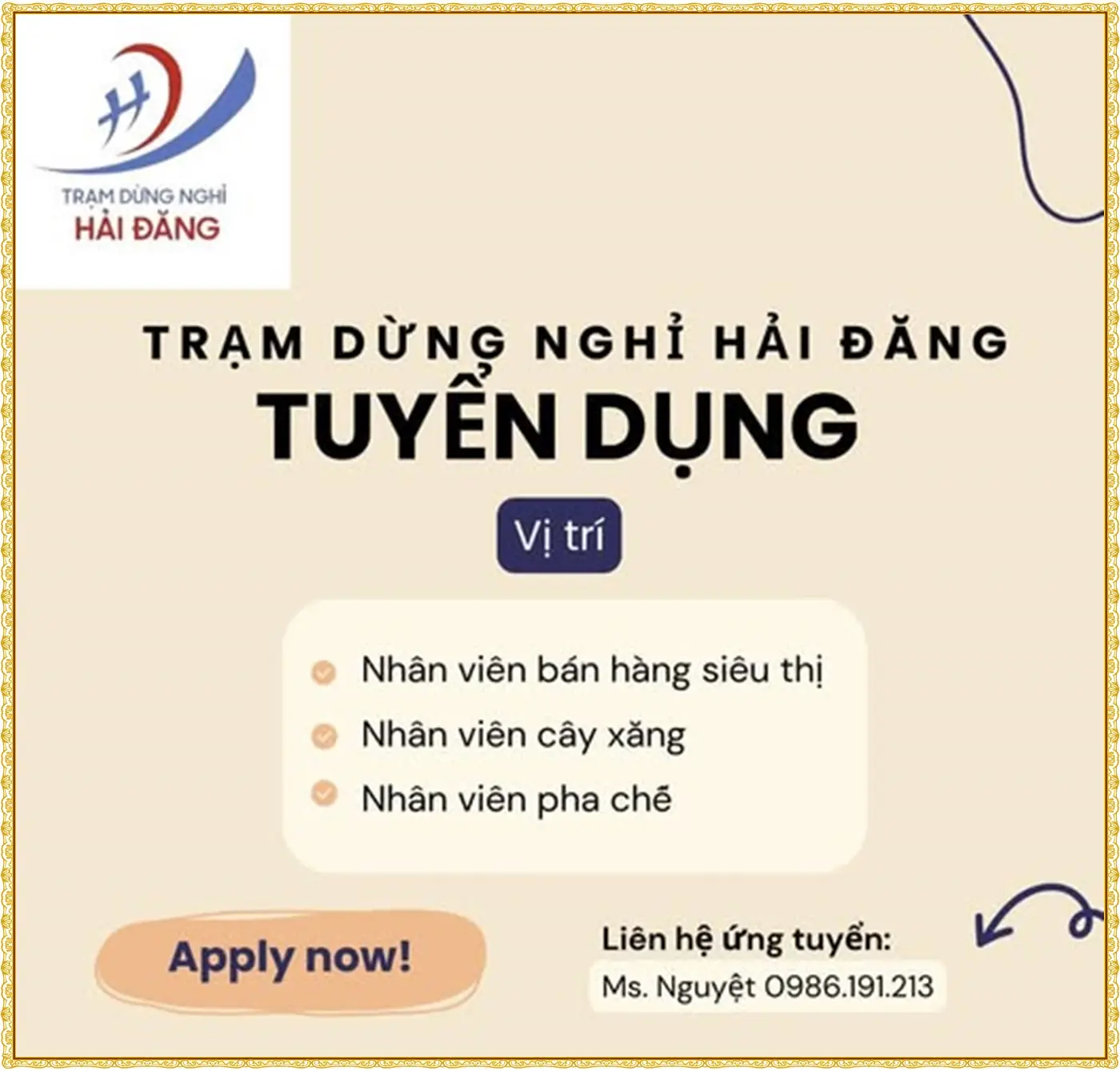 Tuyển nhân viên bán hàng siêu thị, bán xăng tại Thái Nguyên